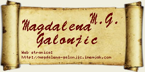 Magdalena Galonjić vizit kartica